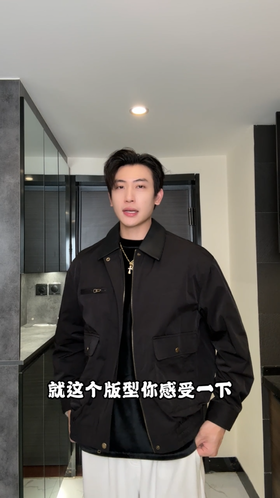 J5619SDSA男士秋冬新款痞帅男装韩版多口袋拼接翻领夹克时尚百搭外套