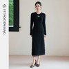 FUYAO扶摇 纯羊毛黑色针织衫女2025秋冬款圆领镂空设计内搭打底衫 商品缩略图3