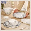 【6F】玛戈隆特水岸花影餐具套装家用骨瓷乔迁礼物新婚结婚碗碟套装高级28头 商品缩略图1