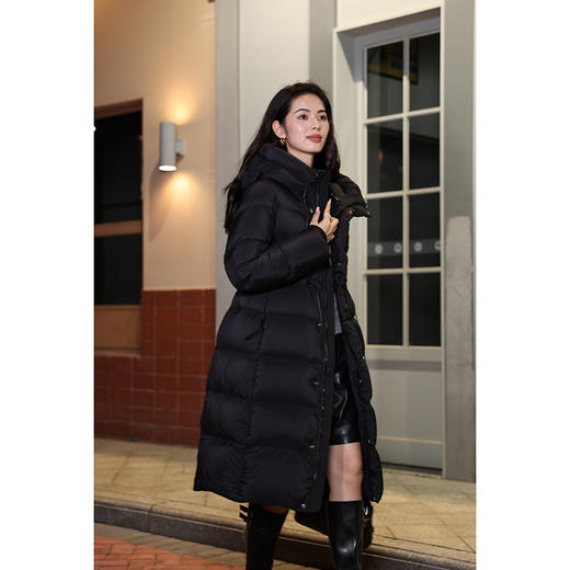 「高货kbnq」全新升级【铂金会员873/天猫1189/差价316】(72254)洛诗琳气质连帽白鸭绒羽绒服2025冬季石墨烯保暖外套 商品图3