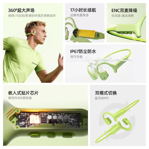 兰士顿 新一代跑步耳机旗舰款 AirWave Max 颈挂式开放式蓝牙耳机 跑步 徒步 骑行 商品图4