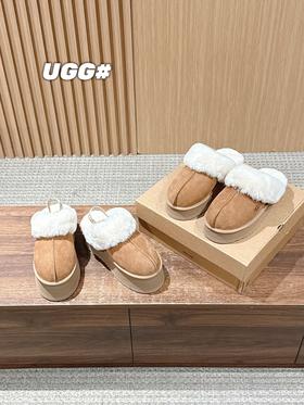 UGG 油叽叽两穿包头毛拖5CM底款 毛毛拖鞋（XR）