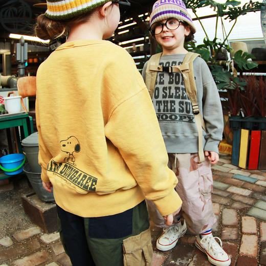 日本DD童装 DENIM DUNGAREE 复古 WEATHER 涂鸦工装长裤 商品图4