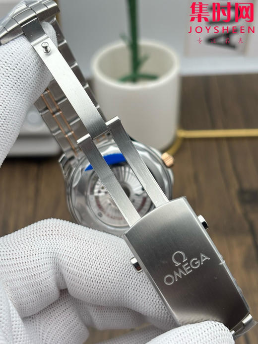 欧米茄VS海马300米系列V4版 8800一体机 VS海马v4版 原装开模 间玫金黑海马 男士腕表 商品图5