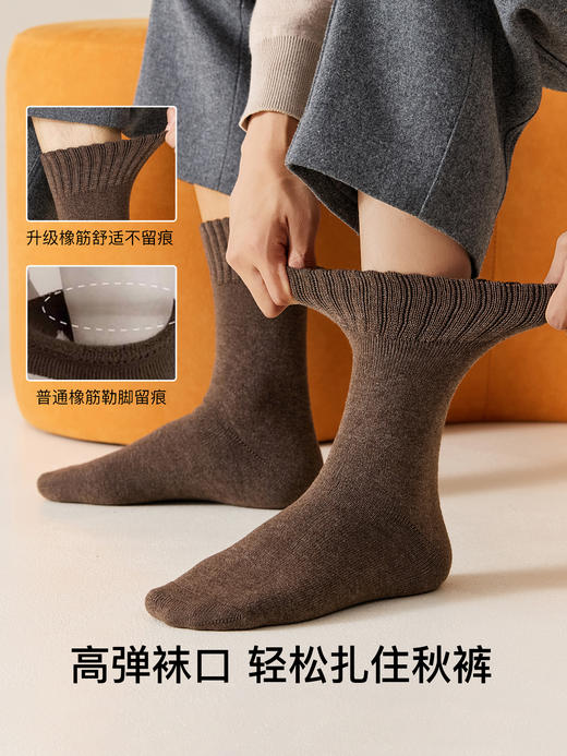 原价39.9 限时折扣23.4元【体慕】厚羊绒袜子男秋冬中筒袜加绒加厚男士东北防寒保暖羊毛袜超厚长袜 商品图4