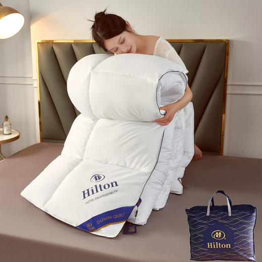 厂家直销希尔顿星级酒店羽丝绒棉被春秋被民宿被芯团购礼品被 商品图3