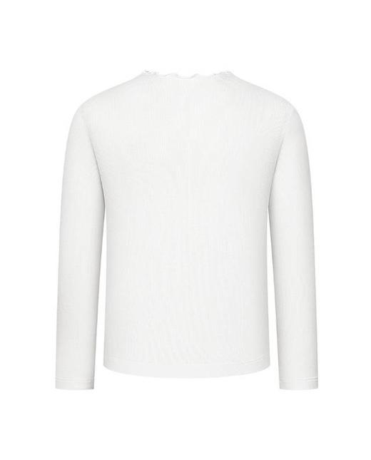 【春上新】8楼爱慕儿童Aimer Kids女孩奶皮薄螺纹打底衫3.0花苞高领打底上衣AK181K012，吊牌价289元 商品图3