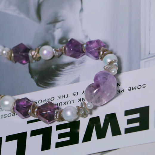 灵性之作 提升内在力量 女性能量 珍珠+天然水晶 纯天然 大自然灵力加持 原创款 独一份设计感 商品图5