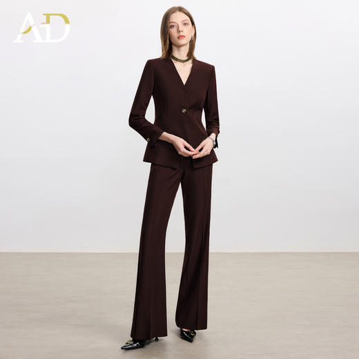AD安可拉红西装套装女2025新款职业装气质春秋高级感主持人正装裤 商品图2