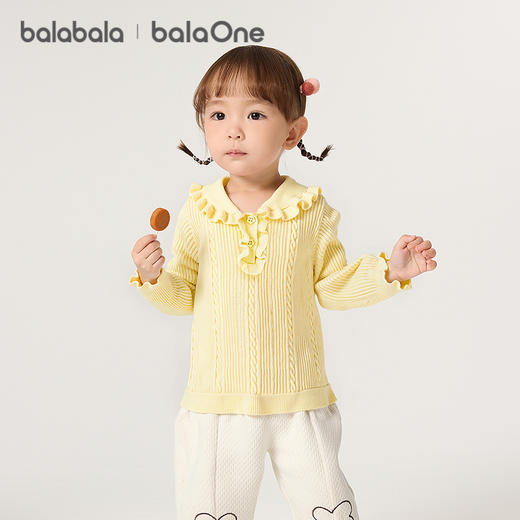 巴拉巴拉balaOne童装宝宝毛衣2025新款冬装婴儿针织衫女童毛衫萌 商品图2