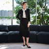 AD姐系贵感套装早秋2025新款黑色赫本风编织圆领外套轻奢两件套裙 商品缩略图0