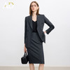 AD高级感碳灰色西装套装女2025新款气质名媛范职业装天丝羊毛半裙 商品缩略图1