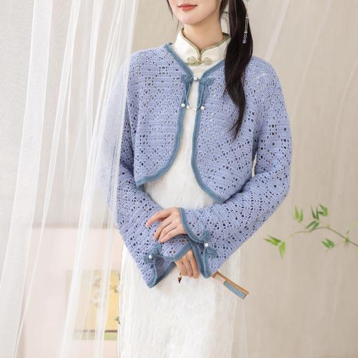 苏苏姐家合川盘扣上衣手工diy编织钩针羊毛毛线团自制上衣材料包 商品图1