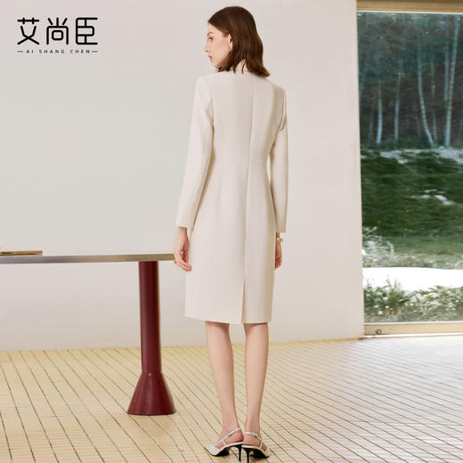 艾尚臣2025新款连衣裙女秋轻奢高级感假两件西装裙轻熟风职场裙子 商品图4