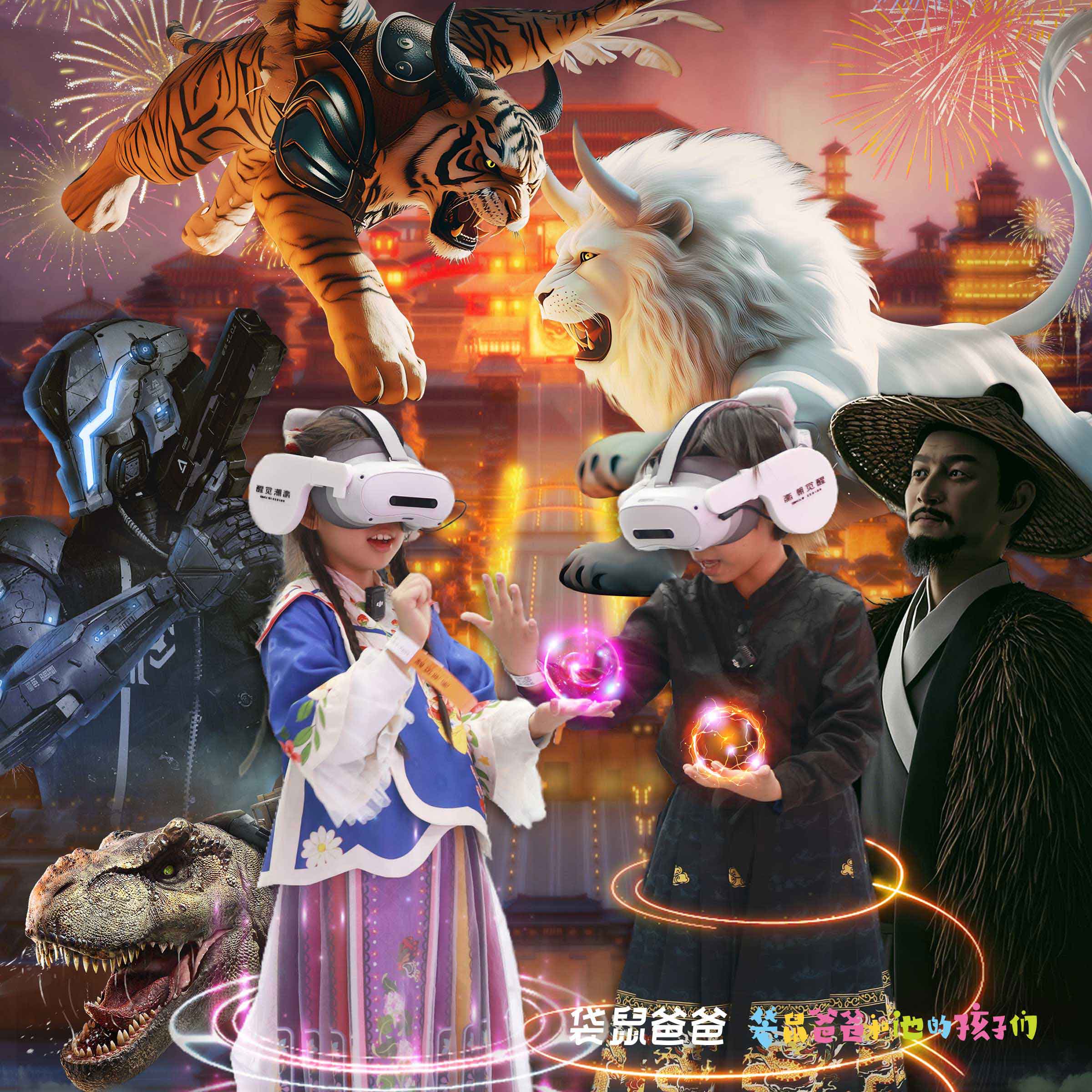 【袋鼠爸爸去哪儿 | 丝路灵境·奥映未来XR单次体验票】2000㎡超大梦幻空间，《秦潮觉醒1-3季》《遇见东坡》等20多部重磅XR项目可选，还有适合亲子互动的XR/MR体验，等你来PK!