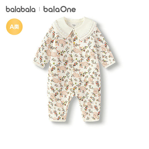 巴拉巴拉balaOne新生儿连体衣男女宝宝衣服2025新款哈衣夹棉洋气 商品图4
