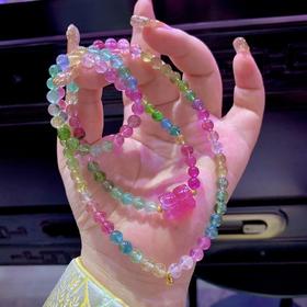 5.8mm多圈彩虹碧玺手串