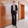 AD职业装黑色一粒扣西服外套女2025新款西装套装时尚气质阔腿裤 商品缩略图3