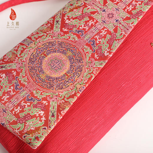 SAINTJOY/上久楷宋锦斜背包 青红地夔龙凤纹锦 红色 XB3B095208003 商品图2