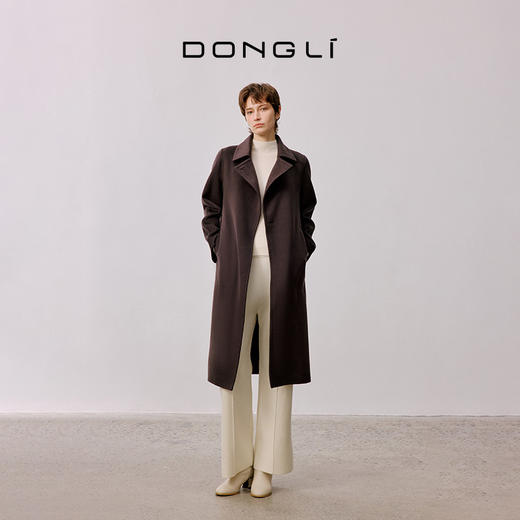 东黎 • 小山羊绒女士秋冬双面呢宽松时尚长款大衣 4A48 商品图2