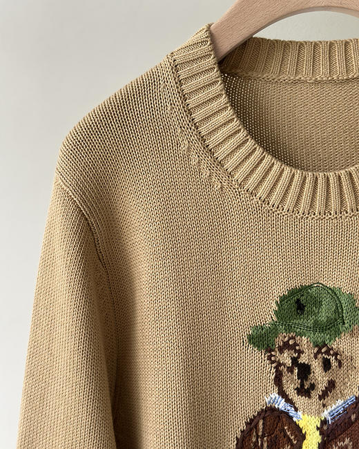 现货 THS-限时 RL马球家 女士 卡通提花时尚小熊仔棉质针织衫 BM3302 商品图6