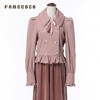 Famecoco范可儿法式花边灯笼袖短款风衣外套FAB6AV002 商品缩略图4