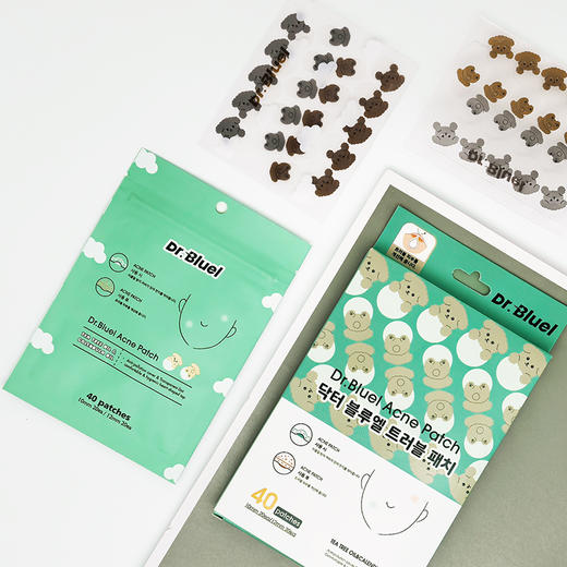 韩国Dr.Bluel布卢艾尔痘痘贴  小狗把手 红肿硬块 舒缓透气 隐形去痘贴 商品图9