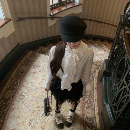 张林超LIN BOUTIQUE 洛可可公主泡泡灯笼袖细节衬衫+蕾丝蛋糕半裙 商品图3