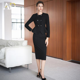 AD高级感又a又飒外套正装2025秋季新款黑色工作服女职业气质套装