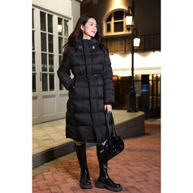 「高货kbnq」全新升级【铂金会员873/天猫1189/差价316】(72254)洛诗琳气质连帽白鸭绒羽绒服2025冬季石墨烯保暖外套