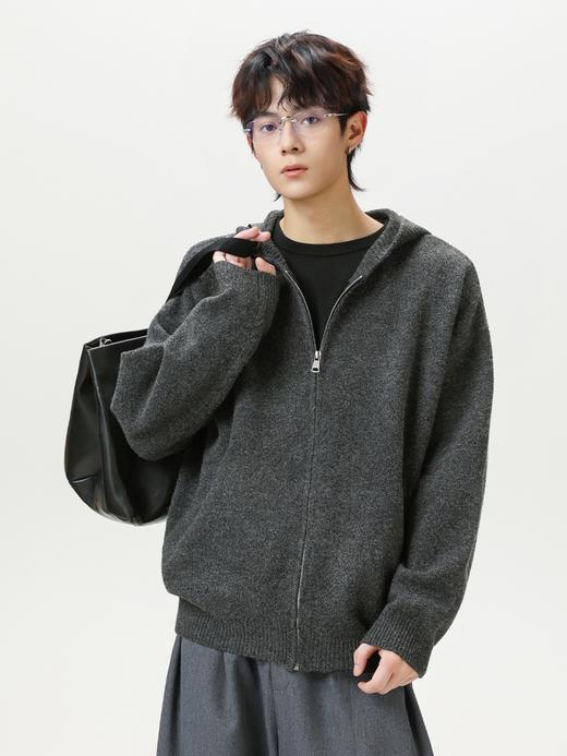 【YW】无忧购日系宽松纯色连帽毛衣秋冬慵懒风可调节针织衫休闲外套MM4156（截单后3-5天发货） 商品图1