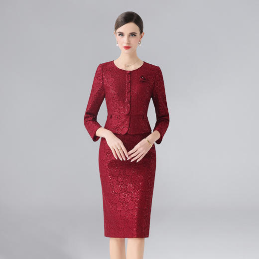 「高货deo」全新升级【铂金会员431/天猫579/差价148】(65942)洛诗琳时尚复古假两件连衣裙2025秋季气质收腰显瘦包臀裙 商品图0