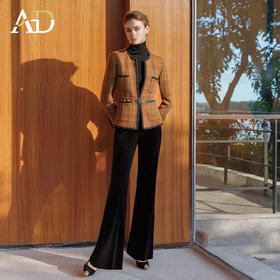 AD新中式加厚名媛小香风外套女秋冬新款2025时尚套装一整套穿搭