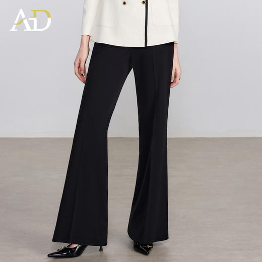 AD黑色西装裤女2025新款春秋高腰显瘦职业装气质高级感阔腿裤长裤 商品图2