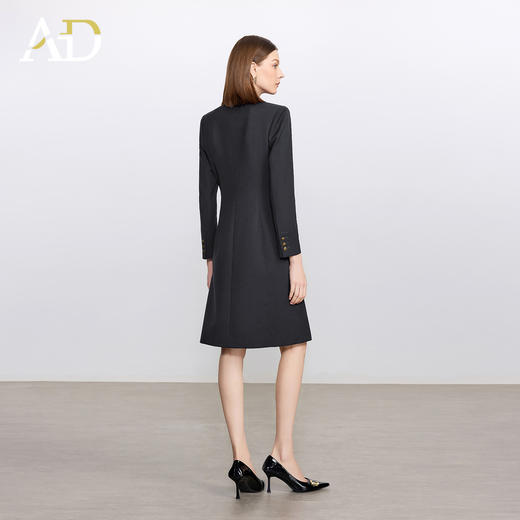 AD灰色羊毛西装连衣裙气质女神范高端职业装西服裙子总裁工作服 商品图4