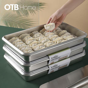 MISANBROO米膳葆饺子盒不锈钢不粘底不破皮可蒸可烤冰箱收纳盒居家好物