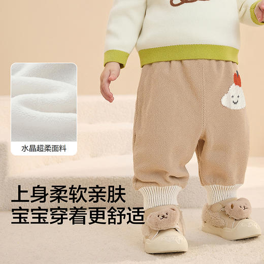 巴拉巴拉balaOne童装男女童长裤2025秋冬新款宝宝运动休闲裤加绒 商品图3