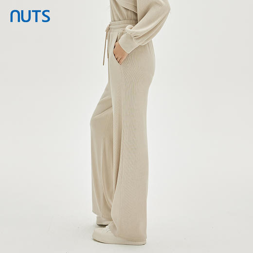 NUTS商场同款春秋款简约休闲松紧腰系带直筒百搭长裤女332071095 商品图1