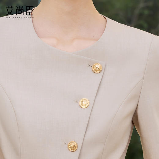 艾尚臣高级感职业套装裙两件套女七分袖西装通勤穿搭气质干练正装 商品图2