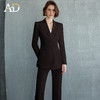 AD气质时尚红色西装套装春秋2025新款百搭通勤职业正装高腰阔腿裤 商品缩略图3