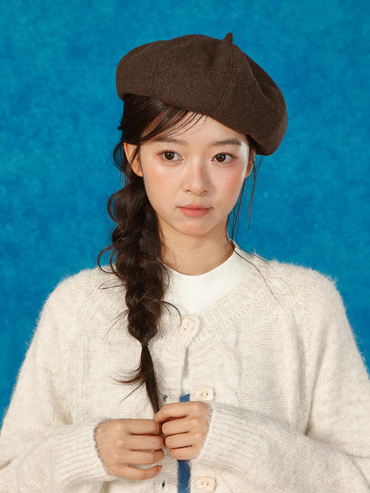 简约设计时尚百搭基础毛呢贝雷帽-纪念日百货门店同款166093163 商品图3
