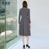艾尚臣灰色职业连衣裙女气质设计感职业装优雅裙子正式场合工作服 商品缩略图4