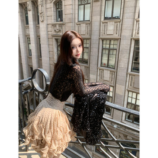 LINCHAOZHANG  【纯欲女神】LT250048 蕾丝打底衫 LB250072 吊带bra 商品图3