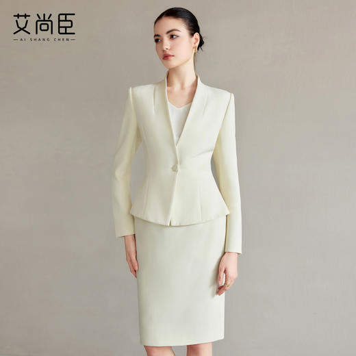 艾尚臣修身西装套装女商务通勤西服正装高级感面试职业装工作服秋 商品图0
