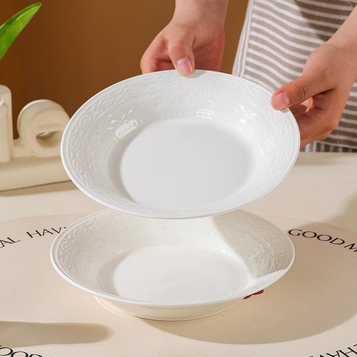 Trees&wind雕中古法盘釉下彩系列|餐桌C位就属它！可进微波/消毒柜/洗碗机 商品图7