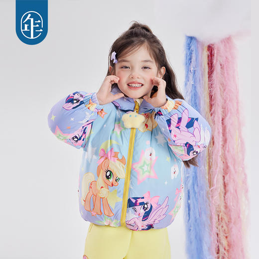 小马宝莉联名年衣童装羽绒服冬季新款女童保暖小马宝莉满花羽绒服 商品图4