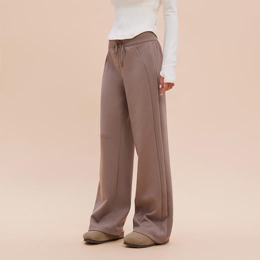 跃牌【轻匀系列】2025新款抽绳直筒运动裤高腰百搭宽松休闲裤阔腿显瘦健身运动长裤CK4022 商品图1