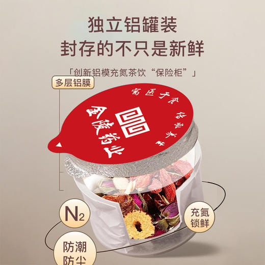 金陵 人参枸杞黄精男神茶/红参黄芪玫瑰女神茶 冬季进补养生茶 天然食材 寓医于食 传承养生 商品图10