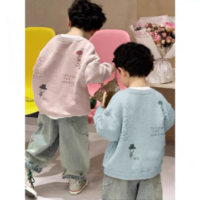 西蒙日记韩版宽松卡通印花涂鸦卫衣BNTYWY★