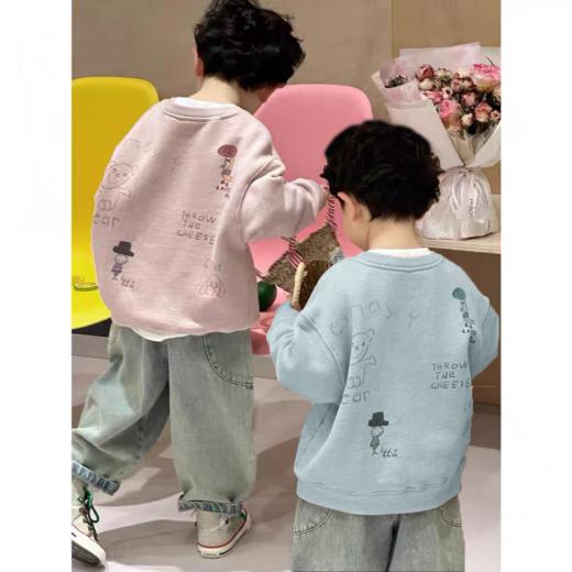 西蒙日记韩版宽松卡通印花涂鸦卫衣BNTYWY★ 商品图0